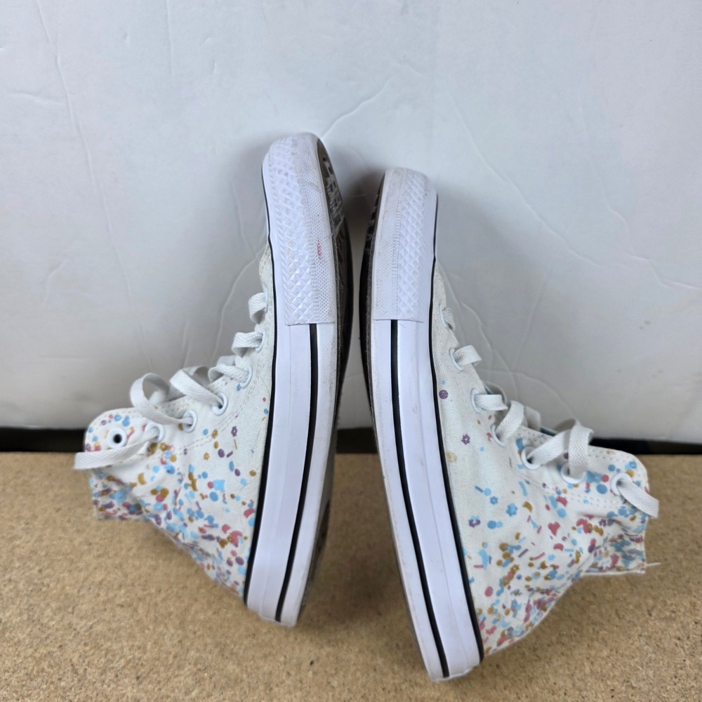 Converse Chuck Taylor All Star High Top Sneakers Floral White Blue Pink Sz 7 - Picture 7 of 11